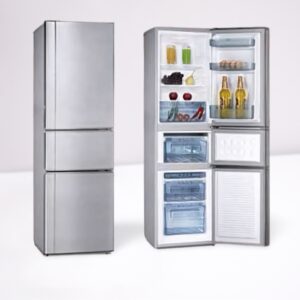 Skyrun Refrigerator 215 Ltrs, Three Door Low Noise, Fast Cooling, Silver, R600a model BCD3 215A