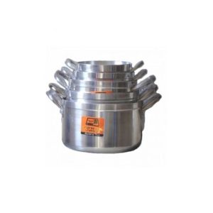 Set Of 5 Aluminium Cooking Pot(Tower Gold)