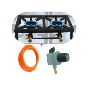 2BurnerLocallyMade IndustrialCooker,5yardHose,Regulator+Clip