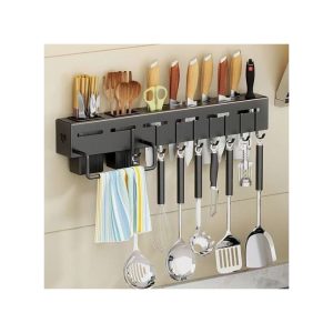 Wall Mounted Knife Cutlery Holder Rack With Hooks (Available On Request)