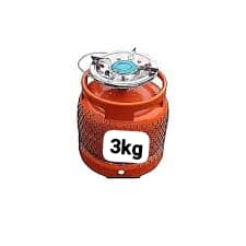 3kg  Gas Cylinder+ Stainless Burner