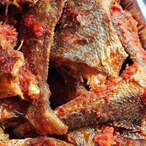 One Piece of Spicy Croaker Fish