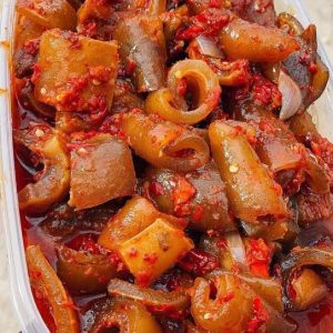 One piece of Spicy ponmo