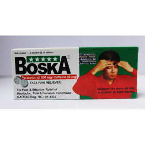 Boska Paracetamol 500g Fast Pain Relief - 20 Tablets