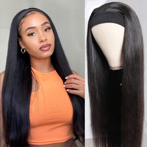 Straight Hair Band Wig No Lace x1