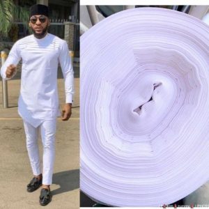 Quality White Cashmere Wool Senator/Trouser Fabric Material – 4 Yards