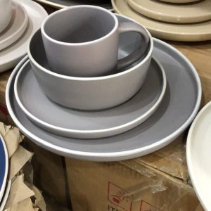 Authentic Old School Ceramic Plates Set