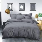 Plain Grey Duvet(bedsheet+duvet+4pillow cases