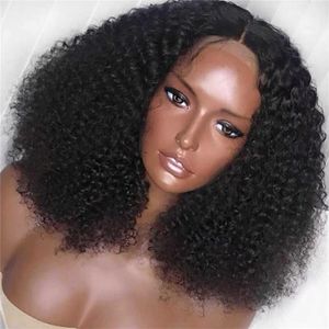 Natural Color Soft Bouncy Hair  Wig with Closure