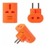 2 Pin Master Adapter, Multi Plug, Extension Plug, For Electric Fittings ( Orange )