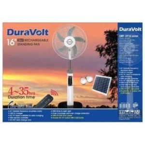 Duravolt 16” inches 3in1 solar rechargeable+panel+remote+bulbs