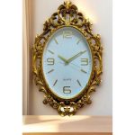 European- Style Baroque Wall Clock- 70cm by 45cm- Gold