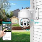 IP Camera WiFi 3MP 1080P Wireless PTZ Speed Dome CCTV IR Onvif Camera Outdoor Security Surveillance IpCam Camara Exterior - White