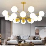 Lighting Unique creative luxury 16 in 1 Nordic ceiling chandelier light 3 colour display