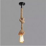 Vintage rope Pendant Chandelier Lighting (without light bulb)