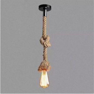 Vintage rope Pendant Chandelier Lighting (without light bulb)