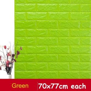 Green  Foam 3d Self Adhesive Wallpaper Sticker Extra Large