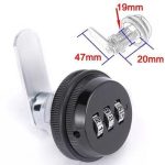 3 Digit Combination Cabinet Lock Wardrobe Lock Wardrobe Password Lock Gold