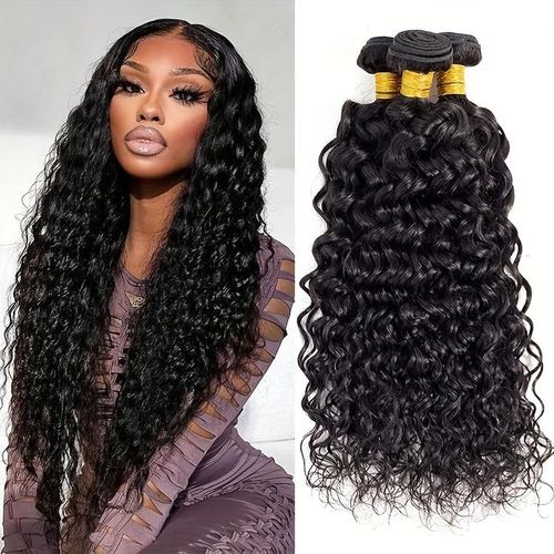 (4bundles) Water Wave French Curls Bundles For Full Hand Fix + Free Gift