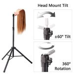 Adjustable Wig, Mannequin, Hairdressing Display Tripod Stand
