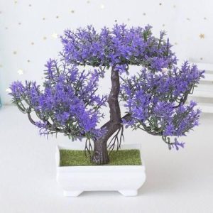 Artificial Plants Bonsai Small Tree Pot Plant Flowers Potted Faux Bonsai for Home Room Table Hotel Garden Decor