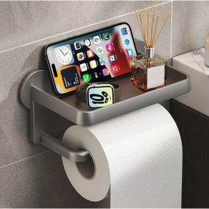 Black Toilet Paper Holder，Mobile Phone Holder