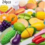 Cutting Play Food Set for Kids – 24 Pieces of Pretend Kitchen Fun