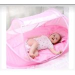 Foldable Baby Music Crib-Bed with Zipper Mosquito Net