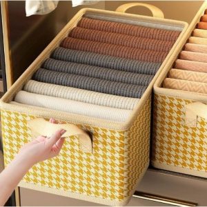 Foldable Large Capacity Clothes Storage Box With Handle
