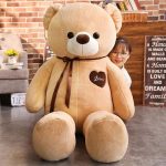 Giant Scarf Teddy Bear Plush Toys Soft Teddy Bear With Love Popular Birthday Valentine S For Lover Friend 60/80/100cm