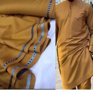 Italian 7star Cashmere Wool Gold Senator Fabric Material