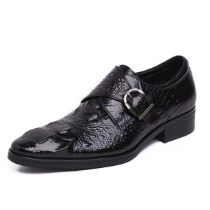 Men's Oxfords Formal Flat Business Shoes Loafers Italian Official Black
