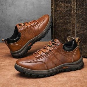 Men's Sneakers Canvas-BROWN