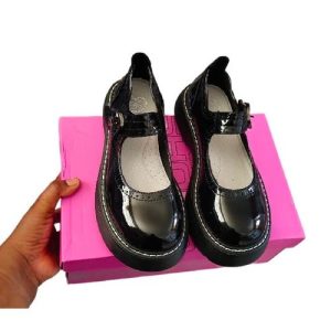 New Children Girl's Platform School Shoes - Black