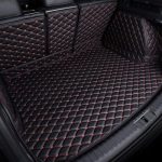 Premium Leather Boot Mat Cover Black With Red Stitching For Rx350 And Rx330.