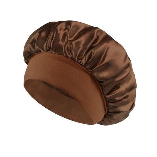 Satin Bonnet Hair Bonnet For Sleeping,Silk Bonnets For Black Women With Elastic Soft Band For Hair Care 1pcs Brown