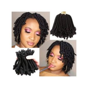 Short Bob Spring Twist Crochet Hair 6Inch Pretwisted - 8 Packs