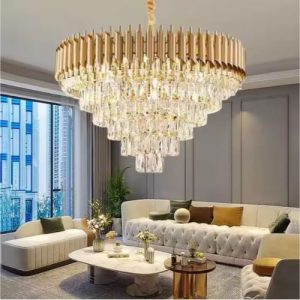 Lighting Presidential Luxury E14, E27 Bulb Type Led Crystal Ceiling Modern Design Nordic Chandelier Led Light With Remote Control