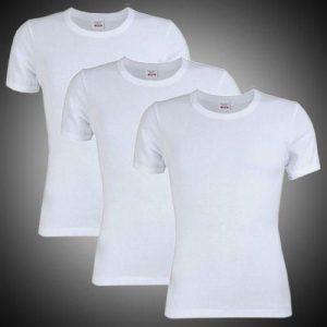 UNIQUE 3in1 Plain White Round Neck